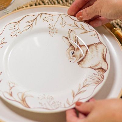 Prato De Sobremesa Copa E Cia Aquarelle Em Cerâmica Memórias De Páscoa Easter