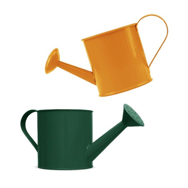 Regador de Plantas Jardim Vaso Aluminio Verde e Laranja 1,5L Regador de Plantas Jardim Vaso Aluminio Verde e Laranja 1,5L