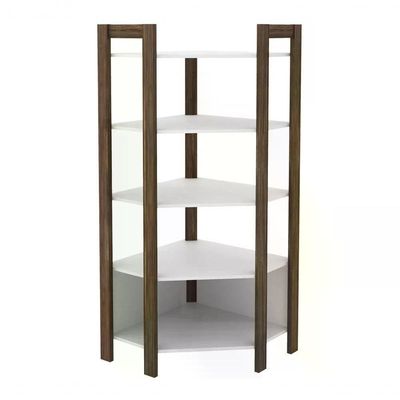Estante De Canto Closet Multiuso Az1020 Branco Nogal Branco