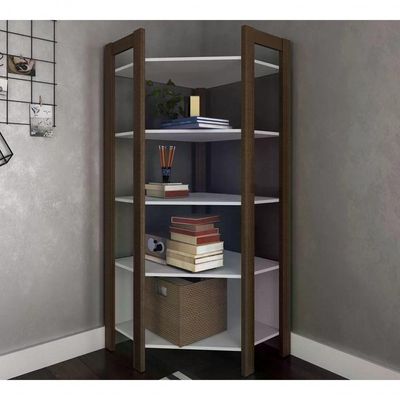 Estante De Canto Closet Multiuso Az1020 Branco Nogal Branco