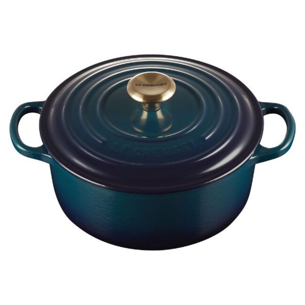 PANELA REDONDA LE CREUSET 20CM SIGNATURE AZUL AGAVE 21177204220450