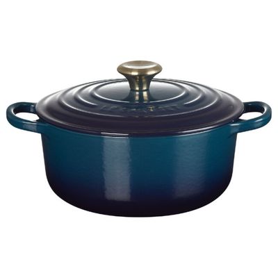 PANELA REDONDA LE CREUSET 20CM SIGNATURE AZUL AGAVE 21177204220450