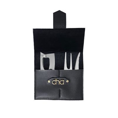 Jogo para Queijo e Faca Camarao Inox Kit Estojo Presente