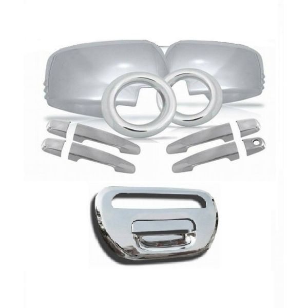 Kit Aplique Cromado Maçaneta Retrovisor Traseira Moldura Milha L200 Triton 2012 à 2013