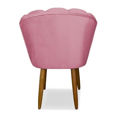 Cadeira Para Penteadeira Quarto Modelo Flor - Balaqui Decor Cor: Rosa
