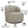 Kit 02 Poltronas Giratória Orgânica Para Sala Living Heidy F04 Linho Bege - Lyam Decor