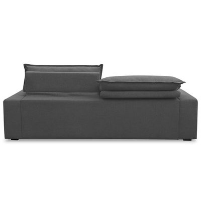 Sofá Retrátil Reclinável Para Sala 4 Lugares 280cm Senzi F04 Veludo Cinza Escuro - Lyam Decor