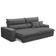 Sofá Retrátil Reclinável Para Sala 4 Lugares 280cm Senzi F04 Veludo Cinza Escuro - Lyam Decor