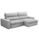 Sofá Retrátil Reclinável Para Sala 3 Lugares 210cm Senzi F04 Linho Cinza - Lyam Decor