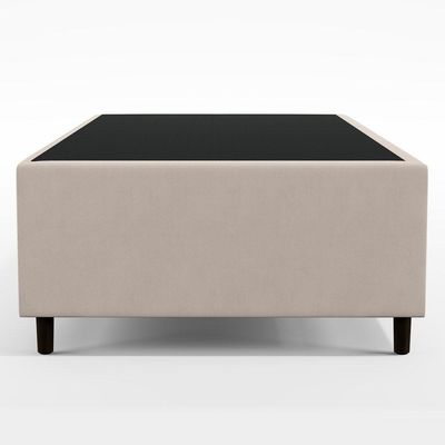 Base Para Cama Box Solteiro 88X188Cm Hit Suede Bege