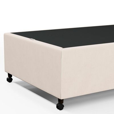 Base Para Cama Box Solteiro 88X188Cm Hit Suede Bege