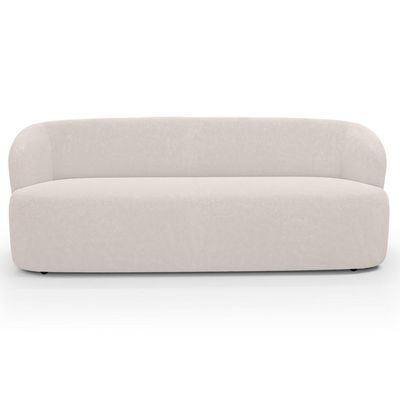 Sofá 2 Lugares 170cm Com Poltrona Giratória Orgânica Heidy F04 Bouclê Bege - Lyam Decor