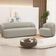 Sofá 2 Lugares 170cm Com Poltrona Giratória Orgânica Heidy F04 Linho Bege - Lyam Decor