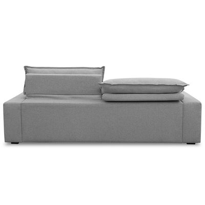 Sofá Retrátil Reclinável Para Sala 3 Lugares 230cm Senzi F04 Linho Cinza - Lyam Decor