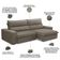 Sofá Retrátil Reclinável Para Sala 3 Lugares 230cm Senzi F04 Veludo Marrom Claro - Lyam Decor