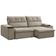 Sofá Retrátil Reclinável 3 Lugares Sala de Estar 225cm Merida F04 Veludo Marrom Claro - Lyam Decor