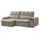 Sofá Retrátil Reclinável 3 Lugares Sala de Estar 225cm Merida F04 Veludo Marrom Claro - Lyam Decor