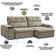 Sofá Retrátil Reclinável 3 Lugares Sala de Estar 225cm Merida F04 Veludo Marrom Claro - Lyam Decor
