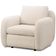 Poltrona Decorativa Orgânica Sala de Estar Living Eliot F04 Linho Tramado Creme - Lyam Decor