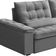 Sofá Retrátil Reclinável Para Sala 3 Lugares 250cm Maresi F04 Veludo Cinza Claro - Lyam Decor