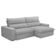 Sofá Retrátil Reclinável Para Sala 3 Lugares 250cm Senzi F04 Veludo Cinza - Lyam Decor