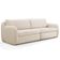 Sofá 4 Lugares Orgânico Sala de Estar Living 276cm Eliot F04 Linho Tramado Creme - Lyam Decor
