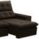 Sofá Retrátil Reclinável Para Sala 3 Lugares 210cm Vincent F04 Veludo Marrom Escuro - Lyam Decor