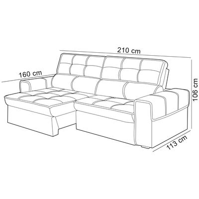 Sofá Retrátil Reclinável Para Sala 3 Lugares 210cm Samir F04 Veludo Marrom Claro - Lyam Decor