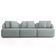 Sofá 4 Lugares Para Sala de Estar Living 294cm Arlo F04 Linho Cinza - Lyam Decor