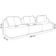 Sofá 4 Lugares Para Sala de Estar Living 294cm Arlo F04 Linho Cinza - Lyam Decor