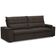 Sofá Retrátil Reclinável Para Sala 3 Lugares 250cm Niels F04 Veludo Marrom Escuro - Lyam Decor