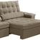 Sofá Retrátil Reclinável Para Sala 4 Lugares 290cm Maresi F04 Veludo Marrom Claro - Lyam Decor