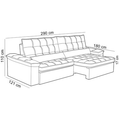 Sofá Retrátil Reclinável Para Sala 4 Lugares 290cm Maresi F04 Veludo Marrom Claro - Lyam Decor