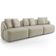 Sofá 4 Lugares Para Sala de Estar Living 294cm Arlo F04 Veludo Bege - Lyam Decor