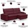 Sofá Retrátil Reclinável Para Sala 4 Lugares 270cm Niels F04 Veludo Vermelho - Lyam Decor