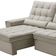 Sofá Retrátil Reclinável Para Sala 3 Lugares 230cm Nebrasca F04 Veludo Bege - Lyam Decor