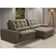 Sofá Retrátil Reclinável Para Sala 4 Lugares 290cm Curie F04 Veludo Marrom Claro - Lyam Decor