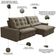 Sofá Retrátil Reclinável Para Sala 4 Lugares 290cm Curie F04 Veludo Marrom Claro - Lyam Decor