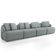 Sofá 4 Lugares Para Sala de Estar Living 314cm Arlo F04 Linho Cinza - Lyam Decor