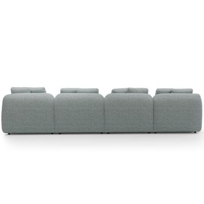 Sofá 4 Lugares Para Sala de Estar Living 314cm Arlo F04 Linho Cinza - Lyam Decor