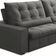 Sofá Retrátil Reclinável Para Sala 4 Lugares 290cm Curie F04 Veludo Cinza Escuro - Lyam Decor