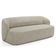 Sofá 3 Lugares Orgânico Para Sala de Estar Living 205cm Heidy F04 Veludo Bege - Lyam Decor