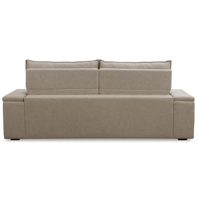 Sofá Retrátil Reclinável Para Sala 3 Lugares 205cm Ricci F04 Linho Bege - Lyam Decor