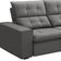 Sofá Retrátil Reclinável Para Sala 3 Lugares 210cm Vincent F04 Veludo Cinza Claro - Lyam Decor