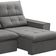 Sofá Retrátil Reclinável Para Sala 3 Lugares 210cm Vincent F04 Veludo Cinza Claro - Lyam Decor