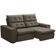 Sofá Retrátil Reclinável Para Sala 3 Lugares 230cm Vincent F04 Veludo Marrom Claro - Lyam Decor
