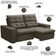 Sofá Retrátil Reclinável Para Sala 3 Lugares 230cm Vincent F04 Veludo Marrom Claro - Lyam Decor
