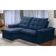Sofá Retrátil Reclinável Para Sala 3 Lugares 210cm Nijma F04 Veludo Azul - Lyam Decor
