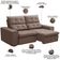 Sofá Retrátil Reclinável Para Sala 3 Lugares 230cm Vincent F04 Veludo Rosê - Lyam Decor
