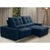 Sofá Retrátil Reclinável Para Sala 3 Lugares 230cm Curie F04 Veludo Azul - Lyam Decor